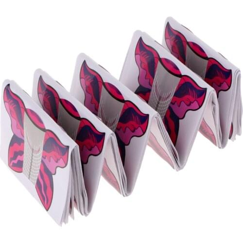 Nail Art Tips Form Nail Extension Guide Sticker Polish DIY Stencil Set
