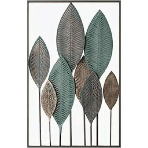 Nordic Wrought Iron Leaves Soft Wall Decoration Wall Hanging Wall Decoration Metal Modern Minimalist Living Room Creative
