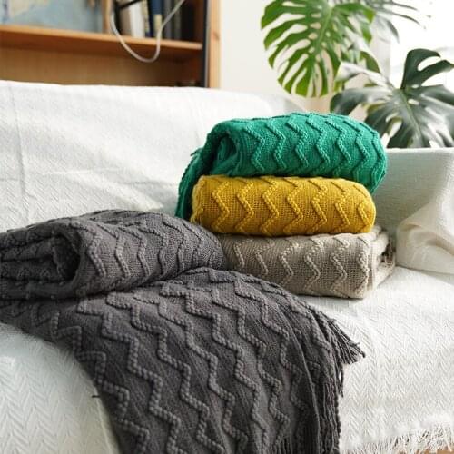 Nordic Knitted Throw Thread Blanket on the Bed Sofa Plaid Travel Camping Nap Blankets Soft Towel Bed Plaid Tapestry
