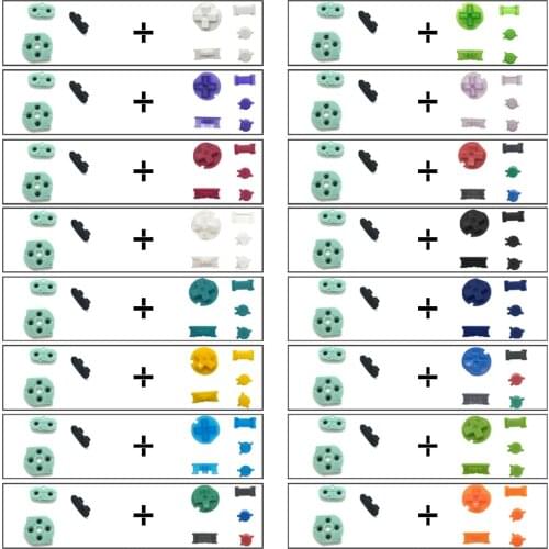 New GBC Buttons with Silicone Rubber Conductive Pad for Gameboy Color A B D-Pad Buttons Power ON/OFF Button Keypads with Pad
