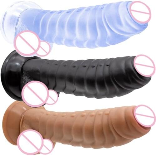 Realistic Dildo Soft Silicone Huge Dinosaur Scales Penis With Suction Cup Sex Toys For Woman Female Masturbation Sex Anal Gay