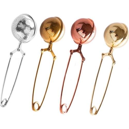 Hot Practical Sphere Stainless Steel Coffee Mesh Tea Infuser Handle Strainer Ball Shape Diffuser Herb Spice Filter Home Tea Bags