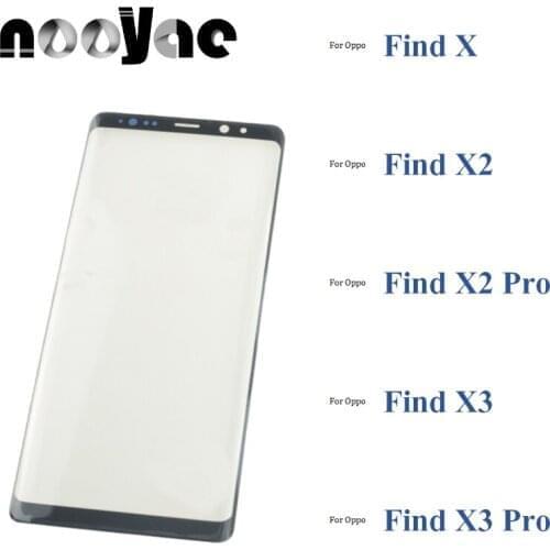 Black Front Edge Digitizer LCD Sensor Glass With + OCA For Oppo Find X X2 X2Pro X3 Pro X3Pro Touch Screen Glass lens 5pcs/lot