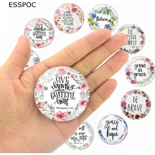 Holy Bible Verse Sticker Large Size 50MM Glass Fridge Magnet Scripture Refrigerator Magnetic Home Decor Christian Religion Gifts