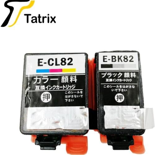 Tatrix For Epson IC82 E-BK82 Pigment Compatible Cartridge For ICBK82 ICC For Epson PX-S05B / PX-S05W printer
