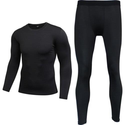 Mens Running Set Gym jogging thermal underwear quick dry compression fitness rashguard male Quick-drying tights track suit 2021
