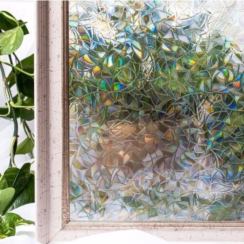 Tinted 3D Window Film Vinyl Static No Glue Anti Uv Privacy Glass Sticker For Home Kitchen Office Decorative Crescent Moon Tint