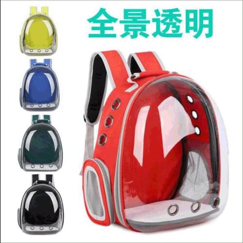 Cat Carrier Bag Breathable Cat Backpack Small Pet Carrier Bag Outdoor Travel Backpack Carrier for Cats Dogs Transparent Space