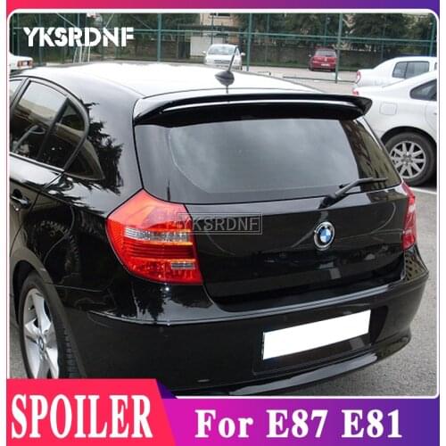 YKSRDNF For BMW 1 Series E87 E81 Hatchback AC Style Rear Roof Lip Spoiler Wing Carbon Fiber 2004-2011