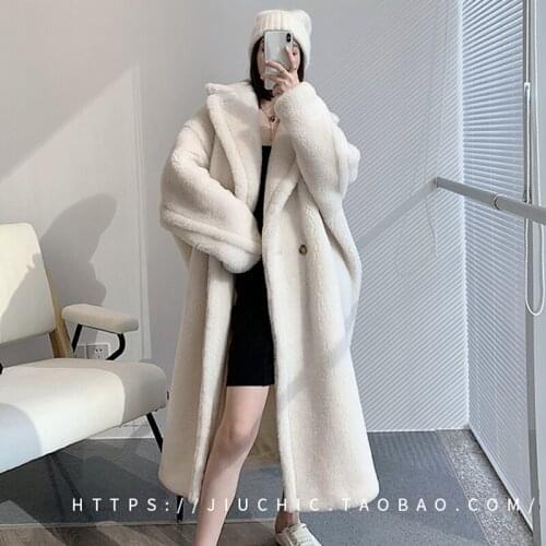 21 Womens Winter Faux Fur Coat Long Loose Warm Ladies Teddy Jacket Female Plush Plus Size Outwear