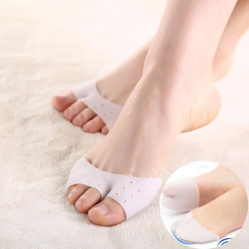 1 Pair Silicone Toe Sleeve Foot Protection Ballet High Heels Hallux Valgus Gel Protective Protector Care Tool Massge Toe Pad