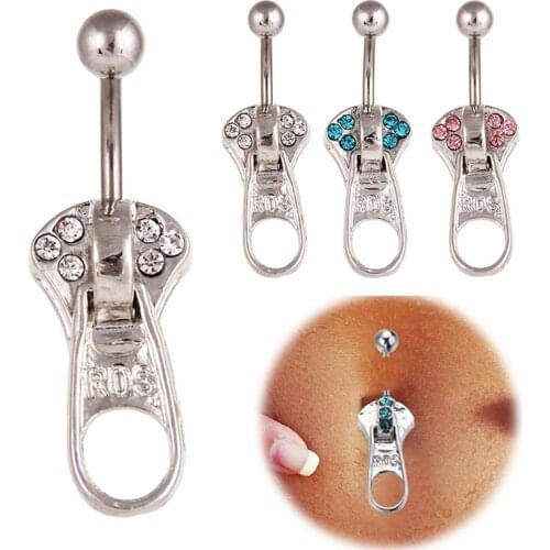1pcs Women Sexy Rhinestone Dangle Belly Button Chain Navel Piercing Ring Body Jewelry Button Puncture Jewelry
