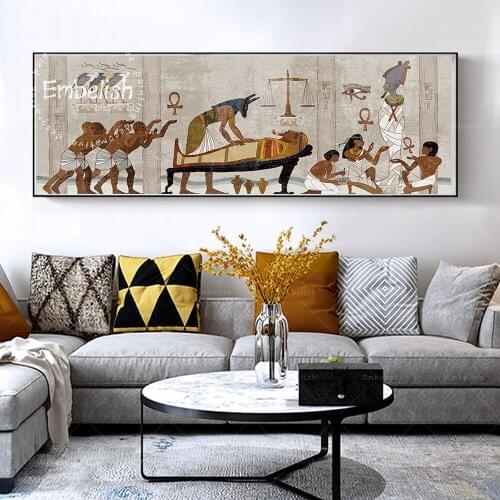 1 Pieces Egyptian Gods Mythology Modern Home Decor Pictures For Living Room Wall Art Posters HD Spray On Canvas Oil Paintings
