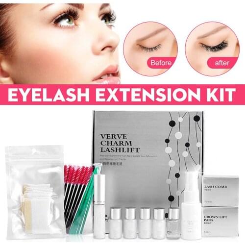 55 Pcs/Set Eyelashes Curler Perm Kit Eyelash Wave Lotion Curling Perm Curler Lashes Lift Liquid Long Lasting Makeup Beauty Set