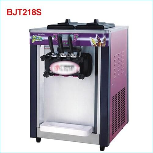 BJT218S Commercial Soft Ice Cream Machine 1800W 220V/50 Hz Ice Cream Maker 18-20L / H 3 Flavors Yogurt Cylinder volume 5.8L * 2