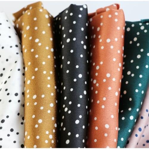 100cm*148cm Fabric women dress pajama fabric pearl print satin crepe charmeuse textile