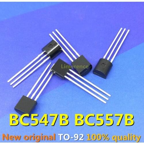 BC547B BC557B Each 50pcs all 100pcs/bag BC547 + BC557 NPN PNP Transistor TO-92 Triode Transistor