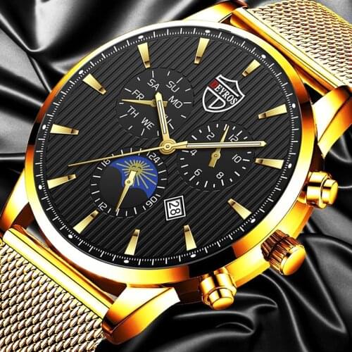 DIJANES Mens Stainless Steel Watch