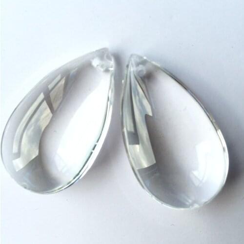 4pcs 38mm Clear crystal chandelier parts, chandelier crystal Glass raindrops+Free Rings, crystal pendants for Lighting