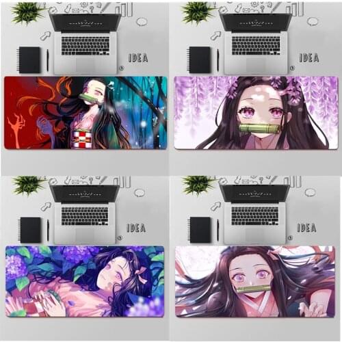 Gaming Mouse Pad Large Mouse Pad PC Gamer Computer Mouse Mat Big Mousepad Keyboard Desk Mat Demon Slayer Kamado Nezuko Mause Pad
