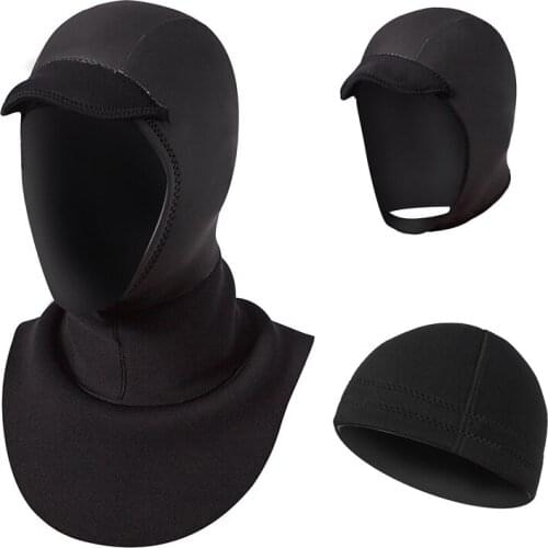3mm Diving Hood With Shoulder Thicken Swimming Cap Sun Protection Face Mask For Diving Snorkeling Canoeing