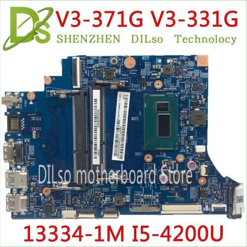 KEFU 13334-1M Motherboard ACER aspire V3-331 V3-371 V3-371G V3-331G Laptop Motherboard 13334-1 I5-4210U/4200U CPU 100% Tested