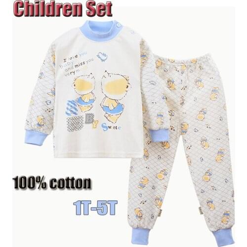 Hot Sale Autumn Baby Set Cute Piggy Cartoon T Shirt And Pant Toddler Long Sleeve Children Clothing Boys Girls Sets