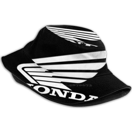 Logo - Black Background Foldable Panama Bucket Hat Cap Logo Affiliate Black Background Black Motorbikes Civic Logo Motorcycles