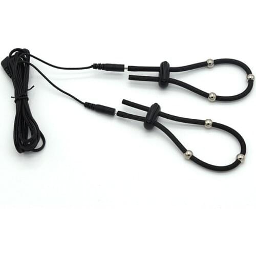 Medical Electro Shock Accessory Penis Ring,Stainless Steel Bead Adjustable Cock Ring Penis Expander Enlargement Massage Sex Toys