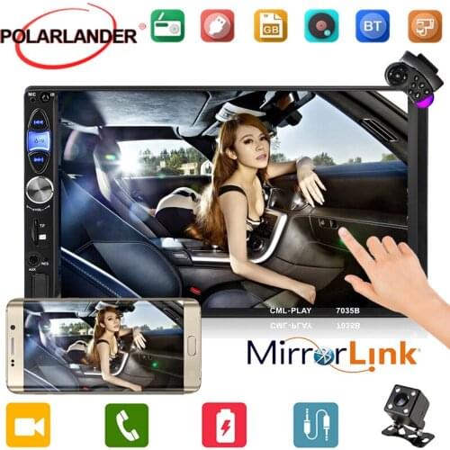Multi-languages Bluetooth AUX USB TF 7'' Touch Screen 2018 New MP5 MP4 2 Din Mirror Link 12V Car Radio Stereo