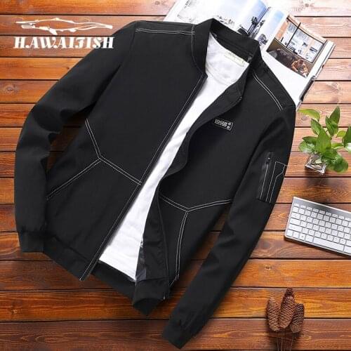 Hawaifish brand Jackets men 2021 hot sale casual high quality jaqueta masculina stand up collar fashion bomber jacket male