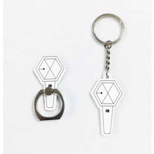 KPOP EXO New Album EXODUS Key Chain Acrylic Cartoon Keychain K-POP Key Ring Pendant