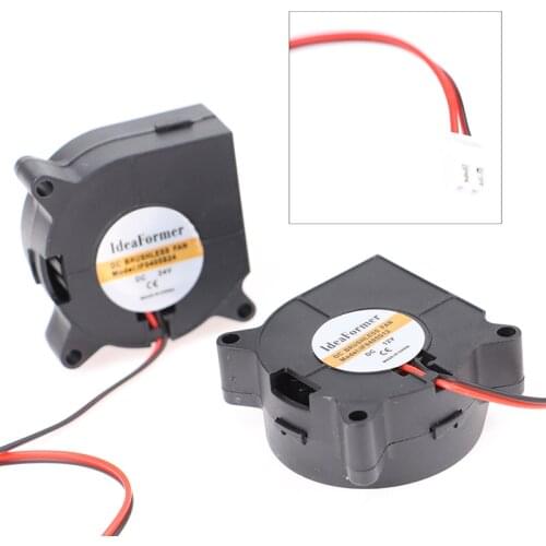 4020/5015 Cooling Turbo Fan Brushless 3D Printer Parts 2Pin 12V&24V For Extruder DC Cooler Blower Part Black Plastic Fans