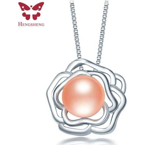 HENGSHENG 2019 freshwater pearl pendant &necklace for women natural pearl jewelry accessories fairy white women flower pendant