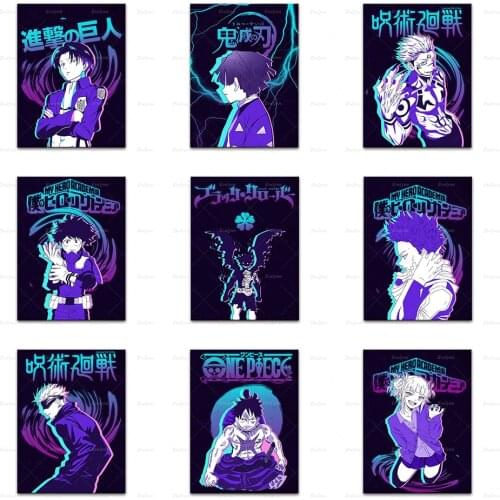 Anime Poster My Hero Academia,One piece,Attack On Titan,Demon Slayer Anime Art Canvas Painting Print Wall Picture Home Decor