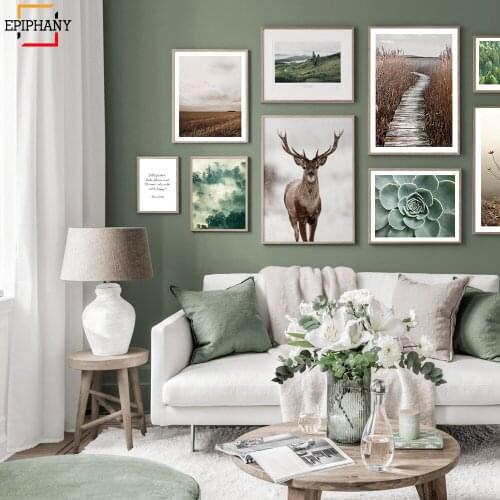 Flower Cactus Poster forest Landscape Poster and Prints Field Canvas Wall Art Painting Photography Nordic Decoration Pictures