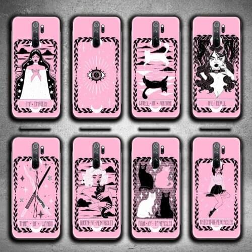 Lovely omens tarot pink Phone Case for Redmi 9A 9 8A 7 6 6A Note 9 8 8T Pro Max K20 K30 Pro
