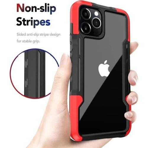 Transparent Case Hard PC Soft TPU Full CoverLuxury Shockproof armor Case For iPhone 11 12 Pro Max XS XR XSMAX X 7 8 Plus SE2020