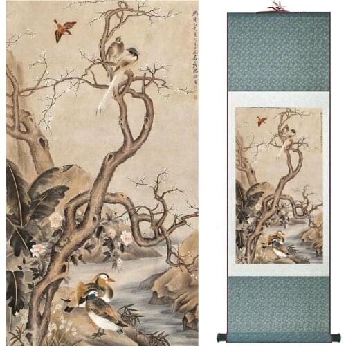 Birds and flowers painting home office decoration painting living room painting20190720009
