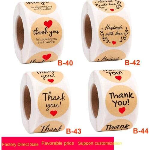 Roll cow leather thanks for hand baking buy commercial decorative sticker label