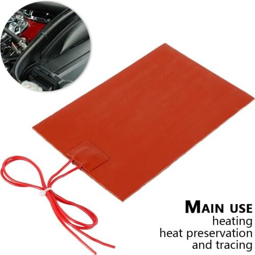Quick Heat Silicone Heater Pad 60W 220V Car Fuel Engine Oil Tank Tool Heating Mat Warming Accessories 10x15cm
