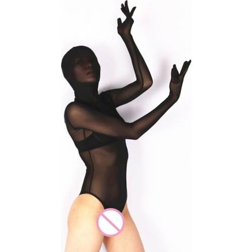 Sexy Women Mesh Transparent Full Body Bodysuit Pantyhose Catsuit Pantyhose Art Photo Body Shaper Wear Sexy Club Dance Wear F45