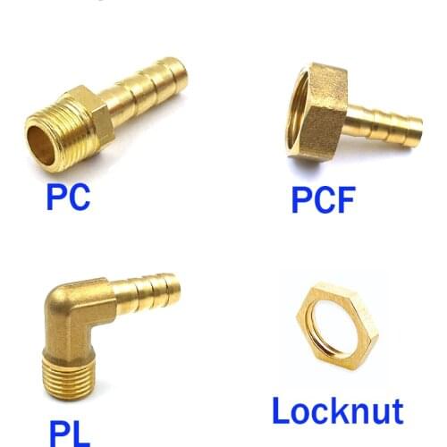 Pagoda connector 6 8 10 12 14mm hose barb connector, BSP hose tail thread 1/8 1/4 3/8 1/2 brass water pipe fittings
