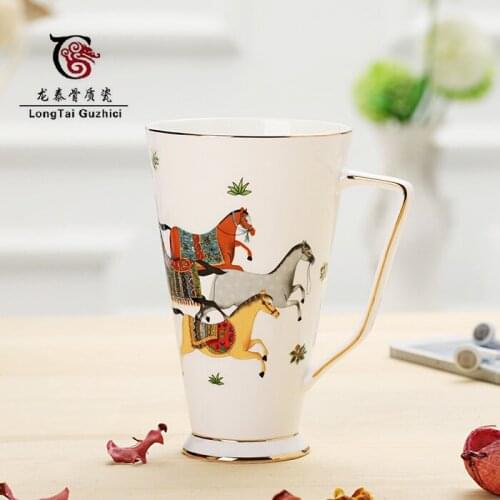 European High-Grade Bone China Shipping Mark Cups, Bone China Cup Coffee Cup Gift Cup Home Furnishings