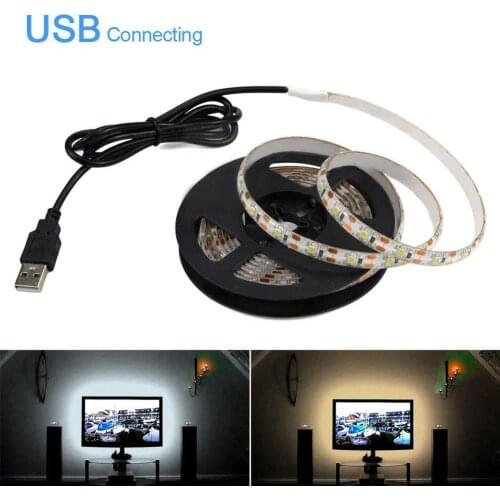 0.5/1/2/3/4/5m DC 5V USB 3528 SMD LED Strip Light Waterproof Switch Plug Wardrobe TV Background Decoration
