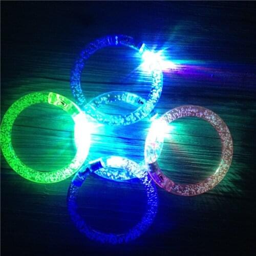 Glow bracelet/acrylic flashing birthday christmas party bracelet/flash bracelet/colorful LED bracelet toys wholesale