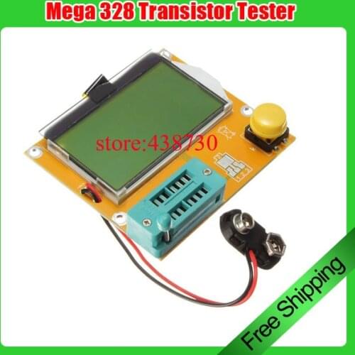 1pcs New Mega 328 Transistor Tester Diode Triode Capacitance ESR Meter MOS/PNP/NPN L/C/R Well Working
