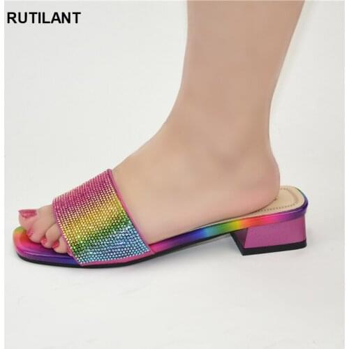 Fashion Ladies Low-heeled Shoes with Diamonds Casual and Comfortable Sequined Womens Shoes Ladies Attend Parties Dating Pumps