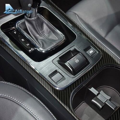 Airspeed Carbon Fiber outer Central Control Gear Shift Panel Cover Trim for subaru legacy outback 2015 2016 car-styling