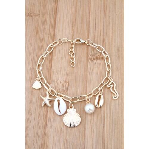 Sea Figured Charm Bangle
